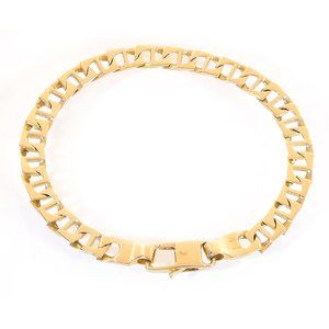 6.4mm Square Mariner Link Bracelet 14K Yellow Gold